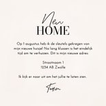 Verhuiskaart met lijntekening hand en sleutels new home 3