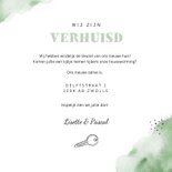 Verhuiskaart new home plantjes waterverf sleutel 3