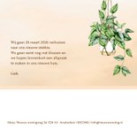 Verhuiskaart rotan stoel met planten 3