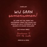 Verhuiskaart samenwonen met 2 kerstbomen 3