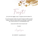 Verjaardag feest uitnodiging vrouw label hout 3