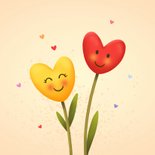 Verjaardag felicitatie hartjes tulpen 2