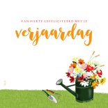 Verjaardag - kruiwagen met bloemen 2