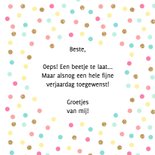 Verjaardag Te Laat Confetti 3