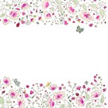Verjaardag vrolijk bloemenkader met vlinders 2