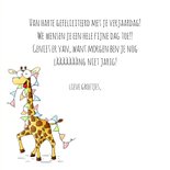 Verjaardagsfelicitatie Giraffe - Lààààng zal je leven! 3