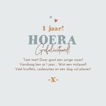 Verjaardagskaart 1 jaar loopauto auto vintage speelgoed 3