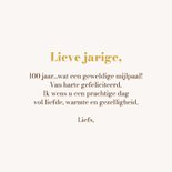 Verjaardagskaart 100 jaar vlinders bloemen stijlvol 3