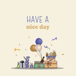 Verjaardagskaart 4x4 terreinwagen met vlaggetjes 3