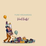 Verjaardagskaart 4x4 terreinwagen  3