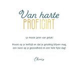 Verjaardagskaart 50 jaar gouden letters confetti grafisch 3