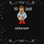Verjaardagskaart Abrahampop met bier 2