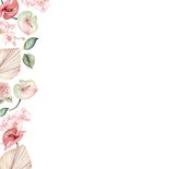 Verjaardagskaart anthurium en orchidee 2