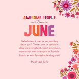 Verjaardagskaart "Awesome people are born in June" 3