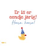 Verjaardagskaart badeendjes 'Er is er eendje jarig' 2