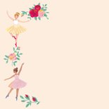 Verjaardagskaart ballerina meisje 3 jaar bloemen feest 2