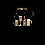 Verjaardagskaart biertjes zwart 2