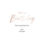 Verjaardagskaart birthday girl in mooie blush kleur 3