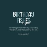 Verjaardagskaart birthdayfishes to you met goudvispatroon 3