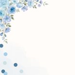 Verjaardagskaart blauwe bloemen en confetti 2