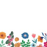 Verjaardagskaart bloem illustratie happy birthday kleurrijk 2