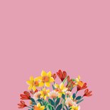 Verjaardagskaart bloemen boeket illustratie 2