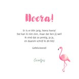 Verjaardagskaart bloemen flamingo zomer 3