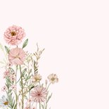 Verjaardagskaart bloemen in pastelkleuren 2