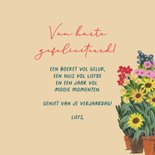 Verjaardagskaart bloemen kat en mediterrane bloemenwinkel 3