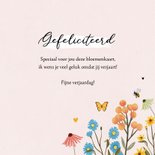 Verjaardagskaart bloemen verjaardagsknuffel vlinders 3