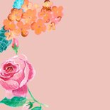 Verjaardagskaart bloemen vlinder happy birthday illustratie 2