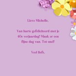 Verjaardagskaart bloemenrand 40 jaar 3