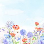 Verjaardagskaart bloemenweide waterverf 2