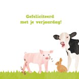 Verjaardagskaart boerderijdieren 3