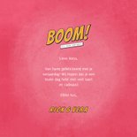 Verjaardagskaart BOOM it's your birthday in comic stijl 3
