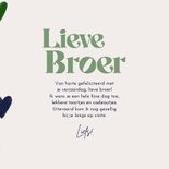 Verjaardagskaart broer dikke kus van je lieve zus hartjes 3