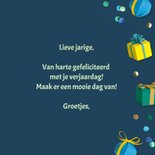 Verjaardagskaart cadeautjes man 3