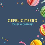 Verjaardagskaart confetti en ponpons 3