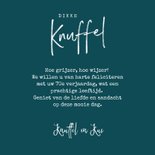 Verjaardagskaart dikke knuffel groen gouden hartjes 3