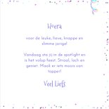 Verjaardagskaart discobal in lichtgevende regenboogkleuren 3