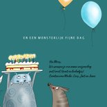 Verjaardagskaart een monsterlijk leuke dag! 3