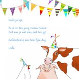 Verjaardagskaart feest op de boerderij 3