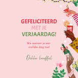Verjaardagskaart feestelijke lente cocktails 3