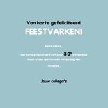 Verjaardagskaart feestvarken volwassen slinger eenvoudig 3