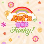 Verjaardagskaart funky flower power regenboog birthday 2