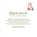 Verjaardagskaart gebroken hartjes plant 3