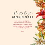 Verjaardagskaart gekleurde lelies 3