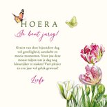 Verjaardagskaart gekleurde tulpen voorjaar 3