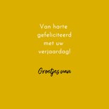 Verjaardagskaart - Gele bloemen 80 jaar 3