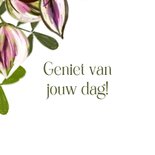 Verjaardagskaart geschilderde bladertakken kleurrijk 2